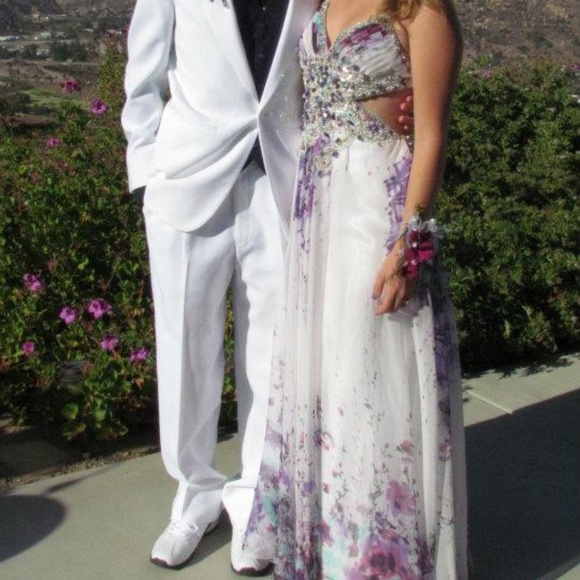 Boho Chic Inspired Sparkly Prom Pageant Dress - Picture 1 of 8